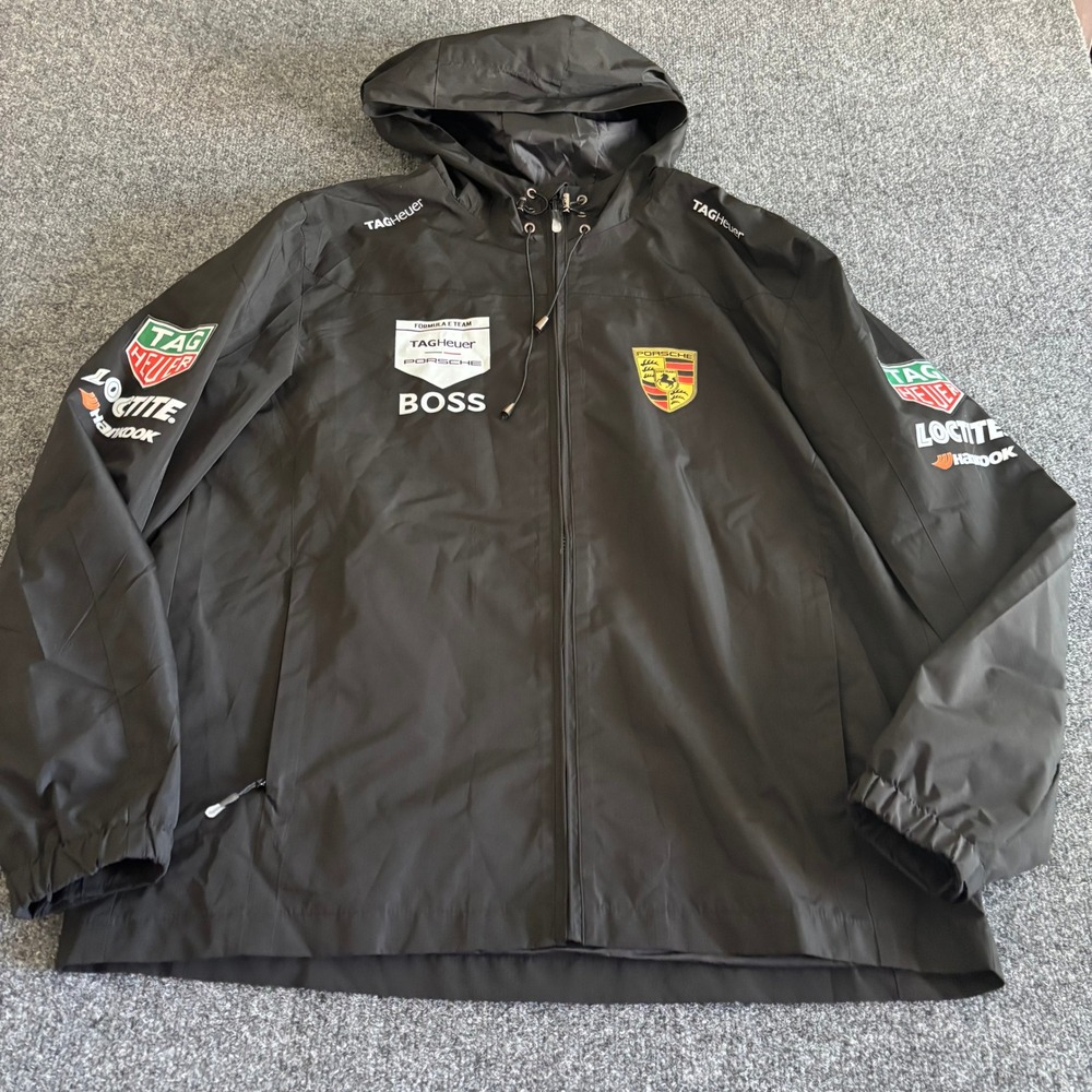 Porsche TAG Heuer Formula E Team BOSS Racing Jacket Black Mens 3XL Windbreaker